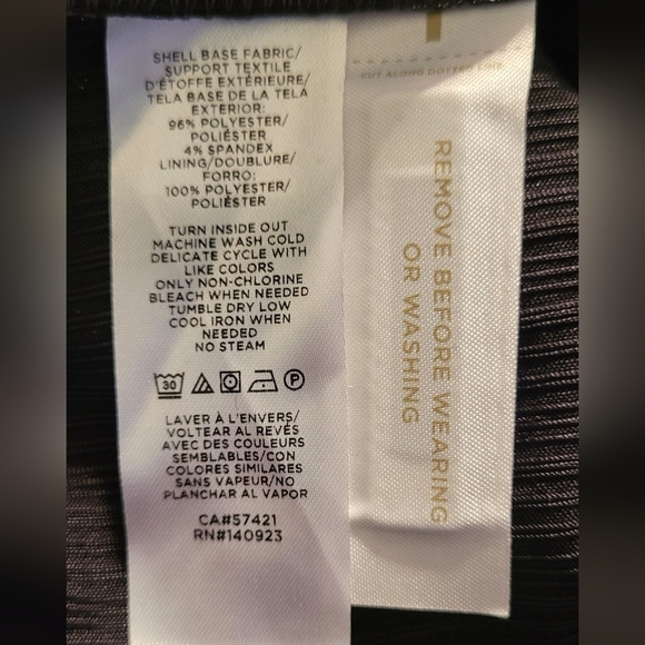 Loft Shimmer Silver Black Ruffle V-Neck Dress Size 14 - Picture 13 of 14